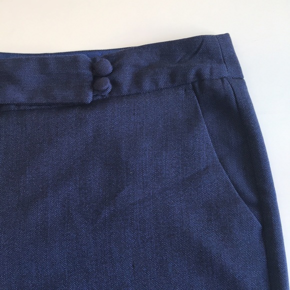 George Me by Mark Eisen crop Capri Navy color pant - Picture 3 of 10